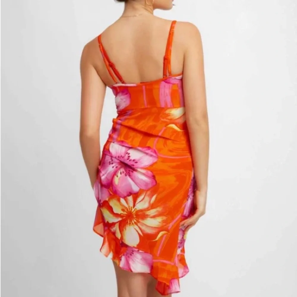 NWT Blackbough Bridget Sheer Sun Dress - Spritz - Asymmetrical Ruffled Slip - Picture 5 of 17